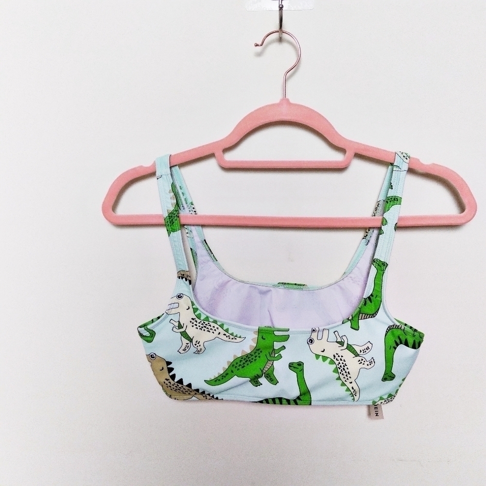 Shein Dinosaur Print Bikini Top Size Medium